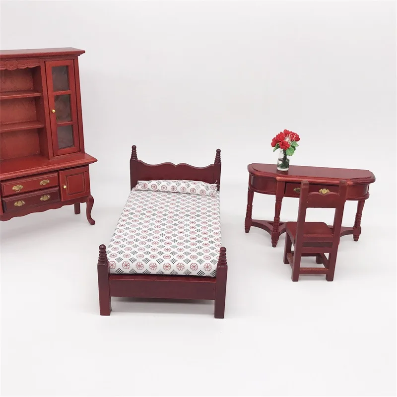 1:12 Play House Toys Miniature Dollhouse Simulation Furniture Redwood-colored Small Bed Wooden Model Doll House Accessories
1:12 Play House Toys Miniature Dollhouse Simulation Furniture Redwood-colored Small Bed Wooden Model Doll House Accessories