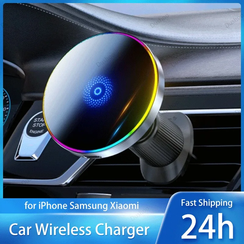 Магнитное беспроводное зарядное устройство 15 Вт, автомобильная RGB-подставка для телефона с воздуховыпускным отверстием для Magsafe iPhone 17, 16, 15, 14, 13, 12, 12 Pro Max, станция быстрой зарядки
Магнитное беспроводное зарядное устройство 15 Вт, автомобильная RGB-подставка для телефона с воздуховыпускным отверстием для Magsafe iPhone 17, 16, 15, 14, 13, 12, 12 Pro Max, станция быстрой зарядки