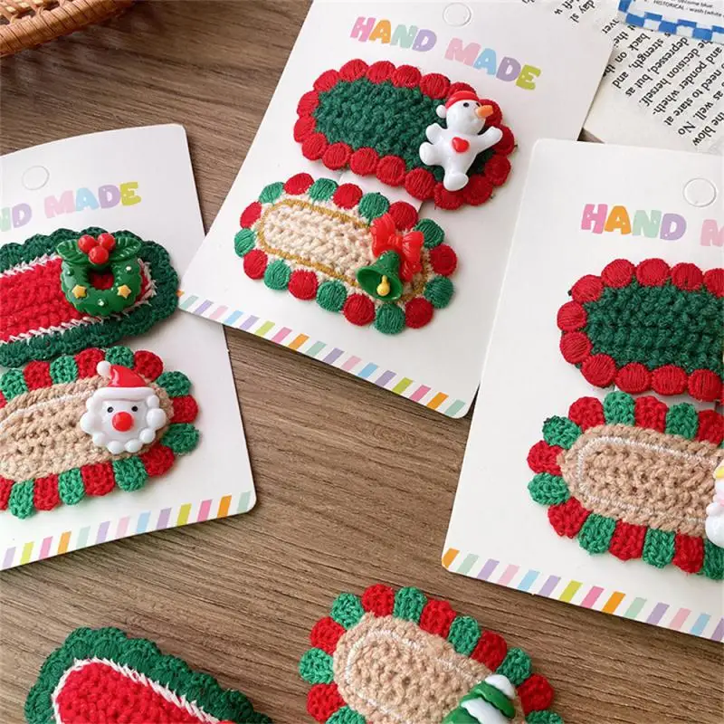 2pc Cute Crochet Hair Kids Santa Hairpins BB Barrettes Girls Hair Accessories Bow Baby Christmas Hair Clips Wool Knit Hair Pins
2pc Cute Crochet Hair Kids Santa Hairpins BB Barrettes Girls Hair Accessories Bow Baby Christmas Hair Clips Wool Knit Hair Pins