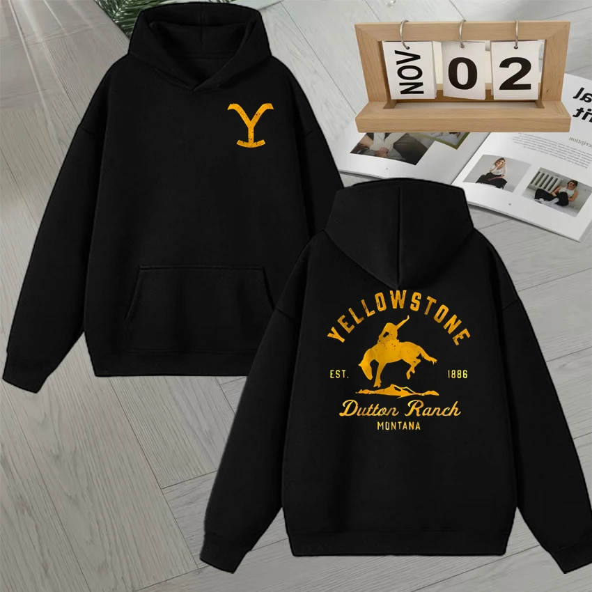 New In Autumn Winter Yellowstone Dutton Ranch printed Sweatshirt Men Women Long sleeve Streetwear Pullover Unisex Loose Hoodies
New In Autumn Winter Yellowstone Dutton Ranch printed Sweatshirt Men Women Long sleeve Streetwear Pullover Unisex Loose Hoodies
