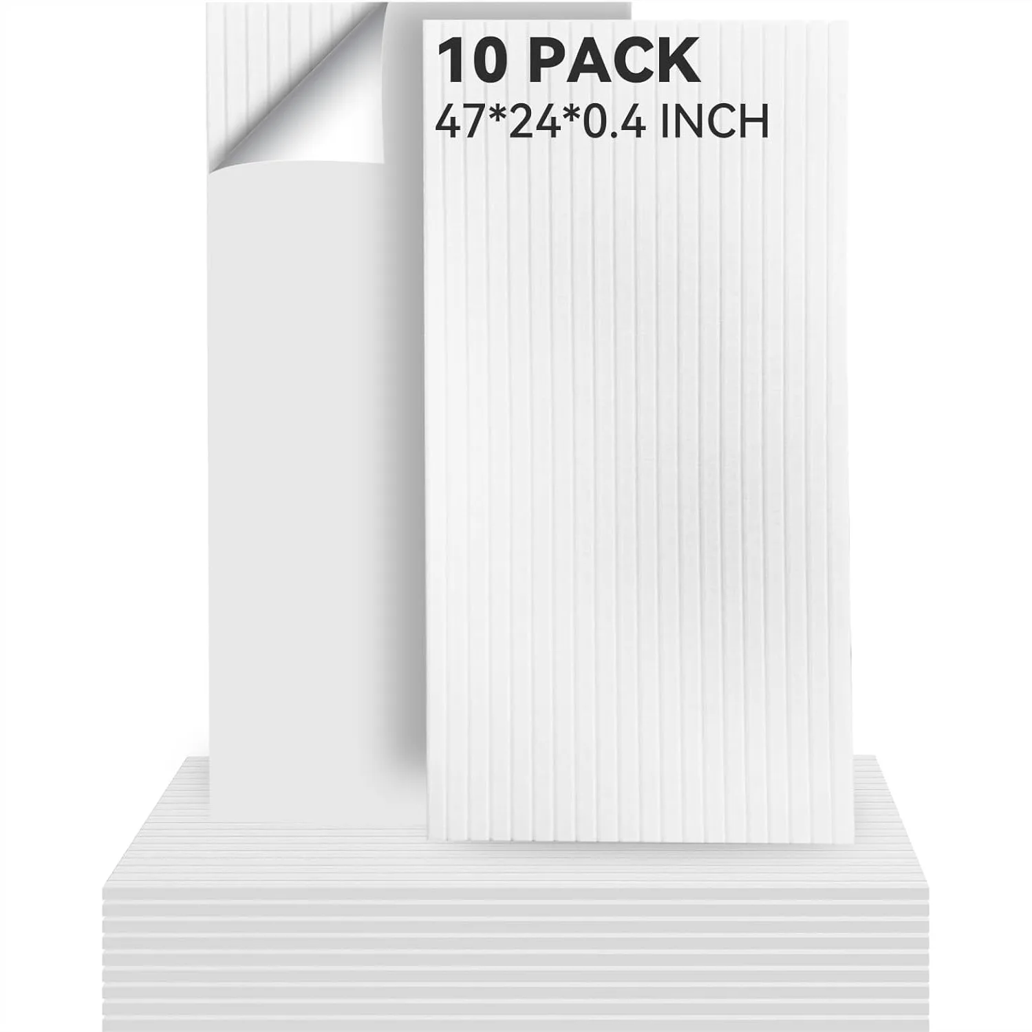 10 Packs Acoustic Panels 47"x24"x0.38" Self-Adhesive Sound Absorbing for Walls Home Studio Office
10 Packs Acoustic Panels 47"x24"x0.38" Self-Adhesive Sound Absorbing for Walls Home Studio Office