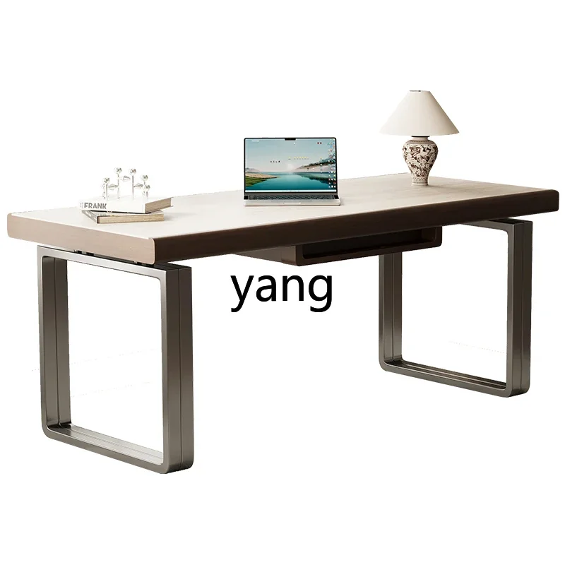 LTT high-grade travertine rock slab desk modern home office premium stainless steel computer desk
LTT high-grade travertine rock slab desk modern home office premium stainless steel computer desk