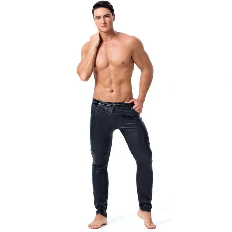 Men Black Skinny Pants Stretch Leggings Sexy Latex Long Trousers Dance Costume PVC Faux Singers Dancer Dance Latex Leggings
Men Black Skinny Pants Stretch Leggings Sexy Latex Long Trousers Dance Costume PVC Faux Singers Dancer Dance Latex Leggings