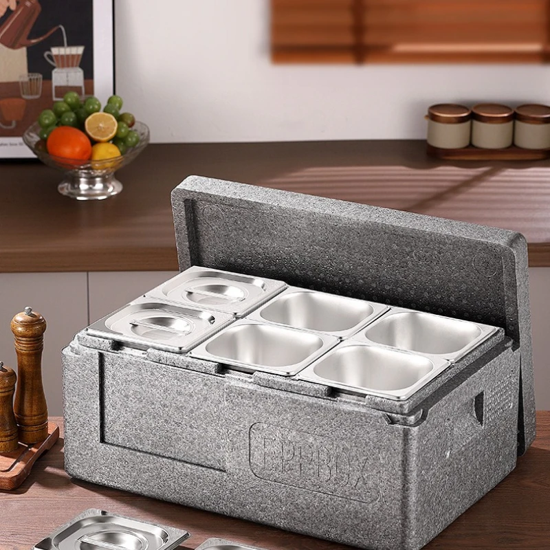 Multi-Compartment Insulated Cooler Box, Outdoor Stall Milk Tea Cold Storage Container with Lid, Thickened Drop-Proof Carrier
Multi-Compartment Insulated Cooler Box, Outdoor Stall Milk Tea Cold Storage Container with Lid, Thickened Drop-Proof Carrier