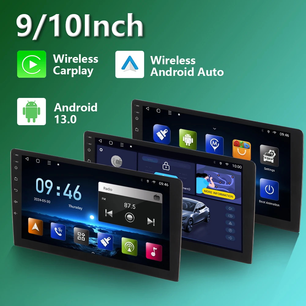 Android 13/12 Car Radio 9/10 Inch Touch Screen Multimedia Video Player GPS Rearview Camera Wireless Autoradio Carplay MP3 MP5 Ca
Android 13/12 Car Radio 9/10 Inch Touch Screen Multimedia Video Player GPS Rearview Camera Wireless Autoradio Carplay MP3 MP5 Ca