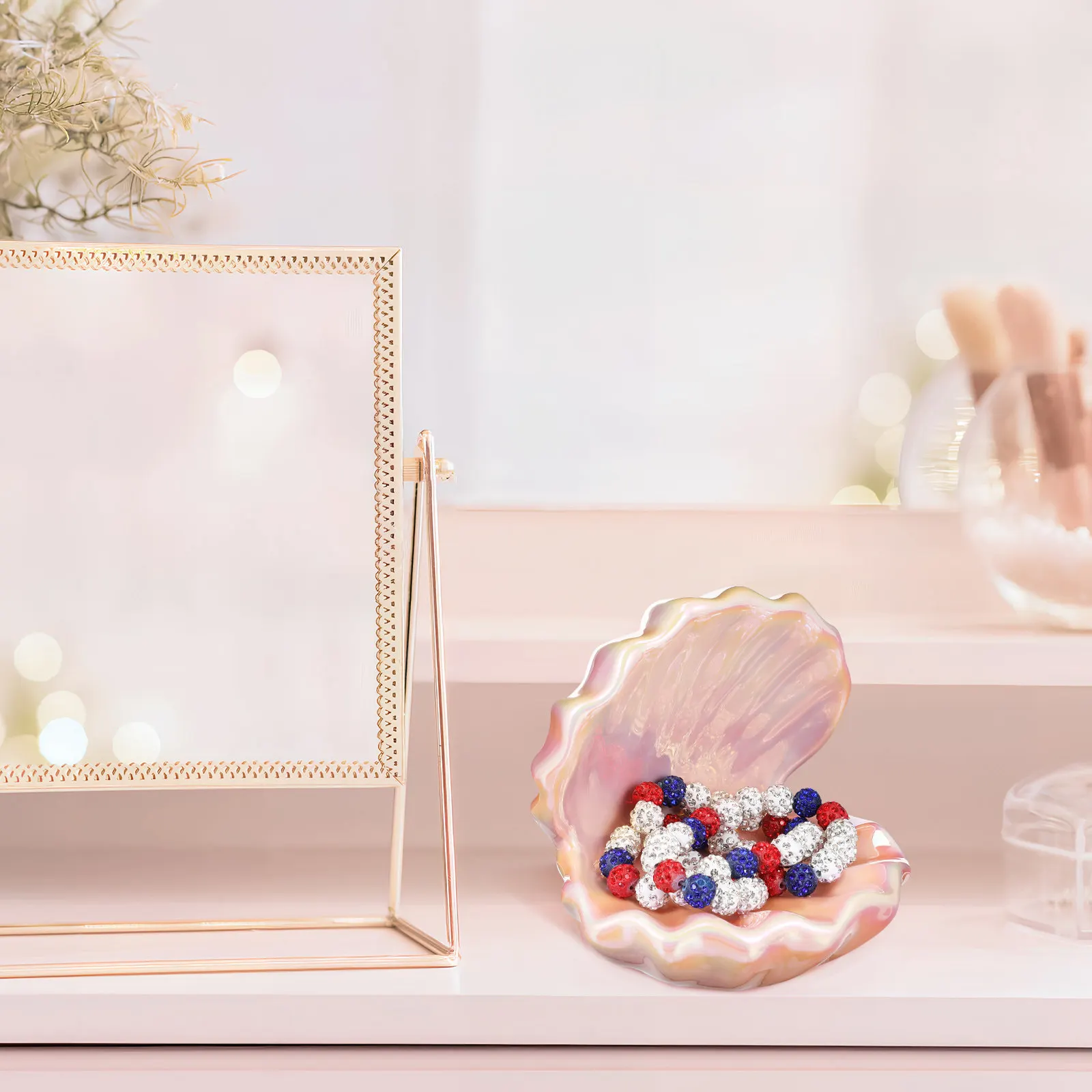 Ceramic Shell Jewelry Holder Dish Elegant Dresser Tray Nightstand Decorative Trinket Dish for Earrings Rings Necklace Coastal
Ceramic Shell Jewelry Holder Dish Elegant Dresser Tray Nightstand Decorative Trinket Dish for Earrings Rings Necklace Coastal