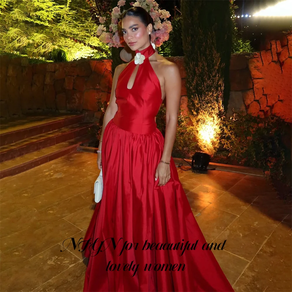 NFYN Red and White Evening Dresses Halter Neck Sleeveless Prom Dresses Sexy Open Back Party Formal Gown robe de bal Customized
NFYN Red and White Evening Dresses Halter Neck Sleeveless Prom Dresses Sexy Open Back Party Formal Gown robe de bal Customized