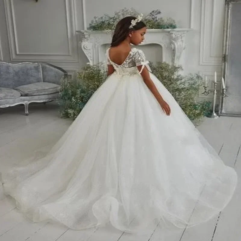 Flower Girl Dress O-Neck Floor-Length A-LINE Lace Princess Dress for Wedding Bridesmaid Birthday Evening First Communion Gown
Flower Girl Dress O-Neck Floor-Length A-LINE Lace Princess Dress for Wedding Bridesmaid Birthday Evening First Communion Gown