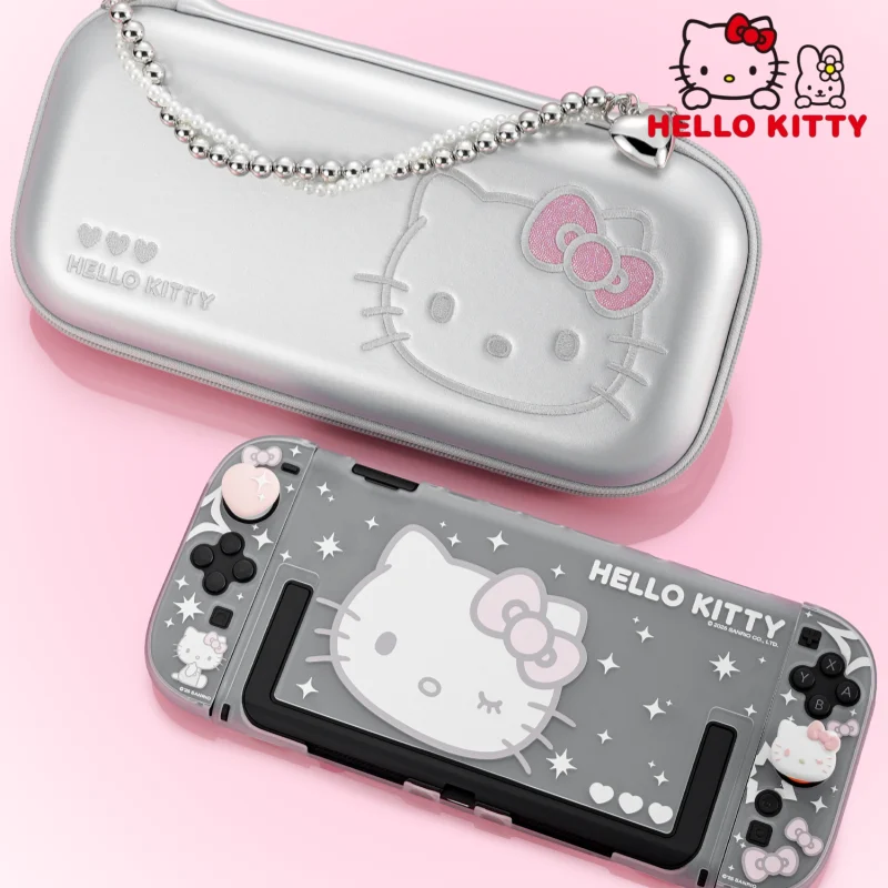 Sanrio Hello Kitty Game Console Storage Bag Protective Box Portable Handbag Waterproof Drop Resistant and Non Pressure Rocker