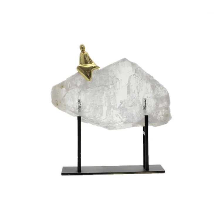New Abstract Metal Bracket Brass Arts and Crafts Sculpture Crystal Stone Design Table Decoration
New Abstract Metal Bracket Brass Arts and Crafts Sculpture Crystal Stone Design Table Decoration