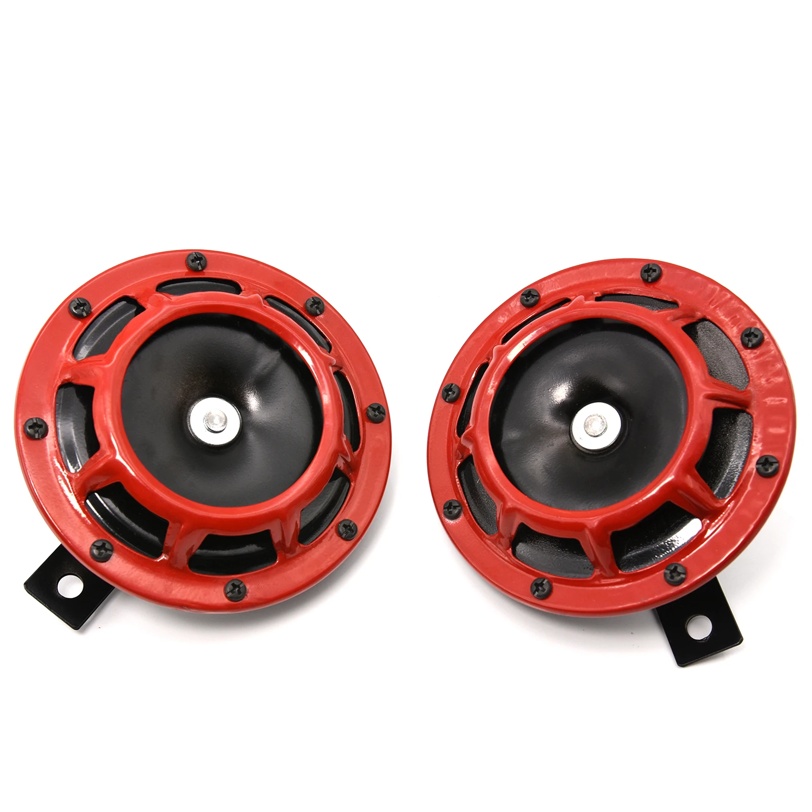 2PCS Car Super Loud Horns Red/Black Car Motorcycle Electric Blast Tone Air Horn Kit 12V 115DB Horn Red/Black Speaker Horns
2PCS Car Super Loud Horns Red/Black Car Motorcycle Electric Blast Tone Air Horn Kit 12V 115DB Horn Red/Black Speaker Horns