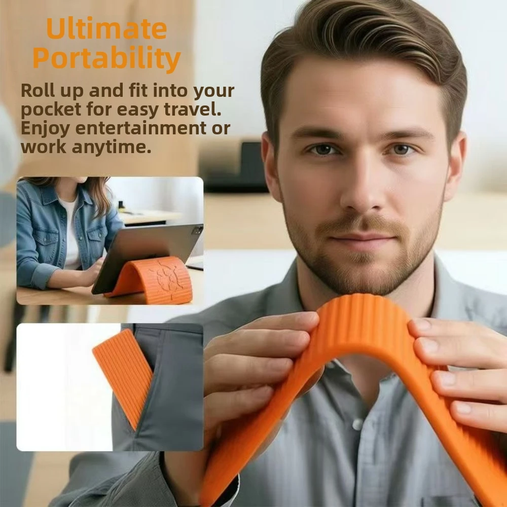 Flexible Silicone Foldable Phone Holder Non-Slip with Charging Gap Desk Stand for Phone Tablet Adjustable Airplane Phone Holder
Flexible Silicone Foldable Phone Holder Non-Slip with Charging Gap Desk Stand for Phone Tablet Adjustable Airplane Phone Holder