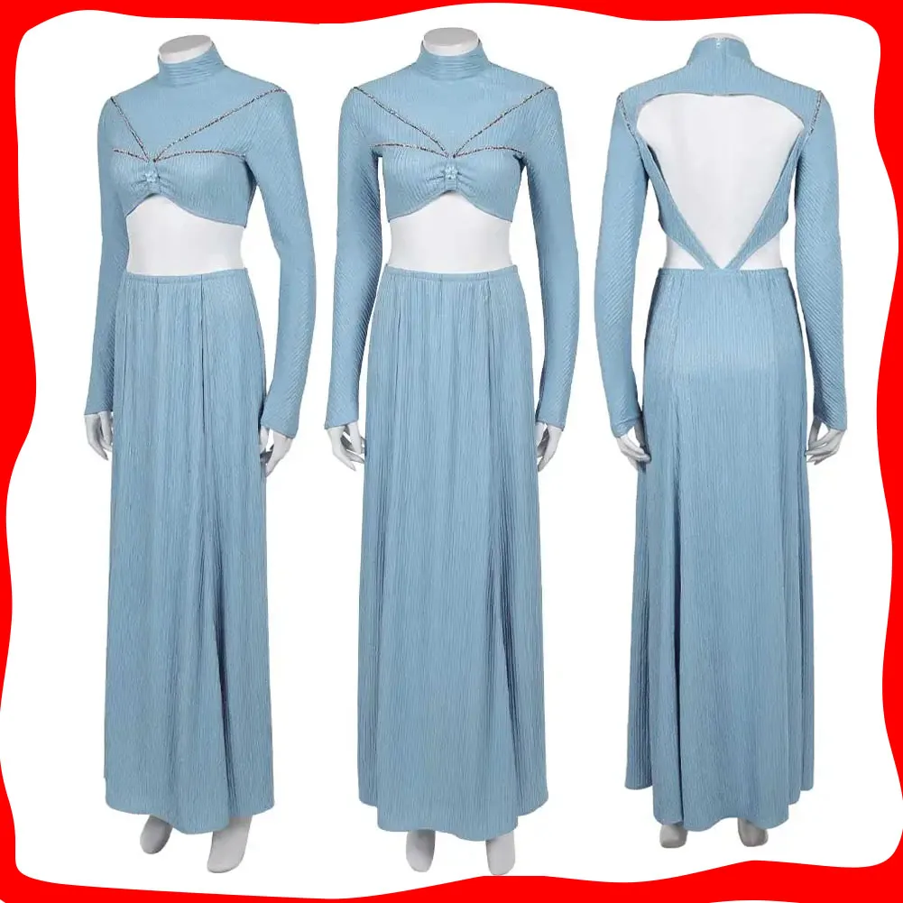Padme Amidala Cosplay Blue Dress Costume Roleplay Movie Attack of the Clones Disguise Shirt Skirt Halloween Carnival Party Suit
Padme Amidala Cosplay Blue Dress Costume Roleplay Movie Attack of the Clones Disguise Shirt Skirt Halloween Carnival Party Suit