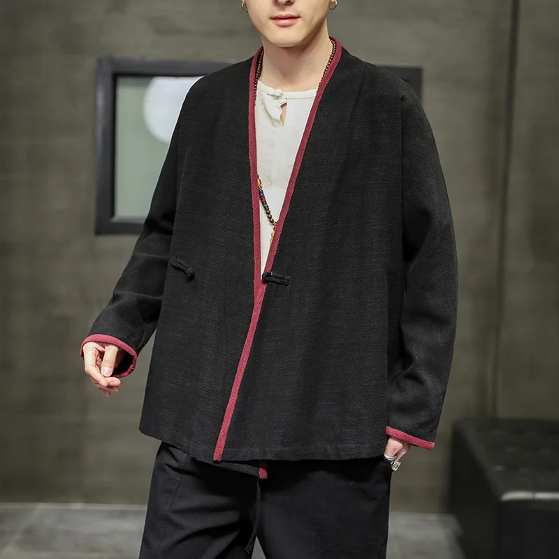 Chinese Traditional Dress Plus Size Long Sleeve Robe China Style Cotton Linens Wu Dang Cardigan Men Clothing Top Male
Chinese Traditional Dress Plus Size Long Sleeve Robe China Style Cotton Linens Wu Dang Cardigan Men Clothing Top Male