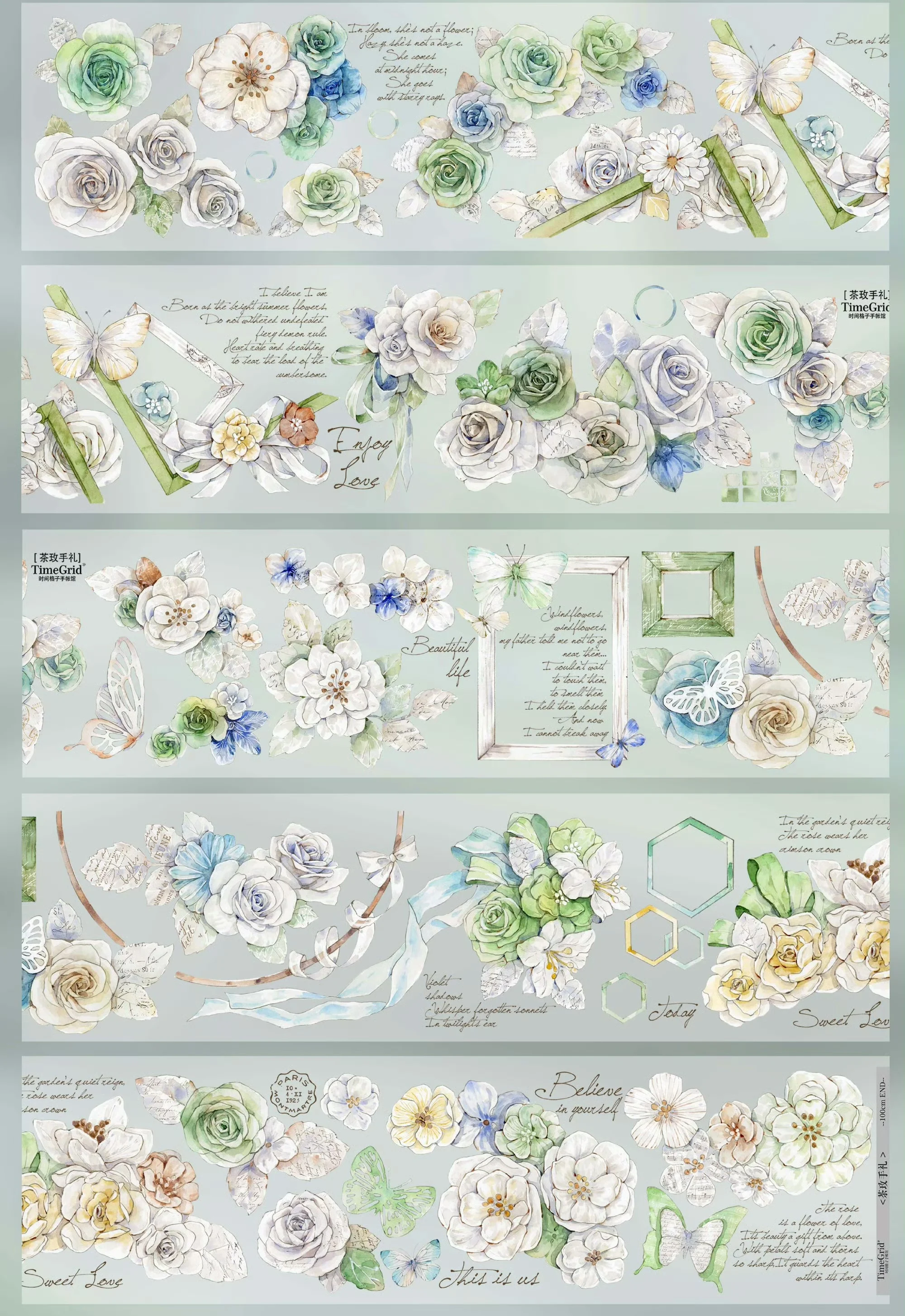 1 loop washi pet tape sample /Tea Rose Hand Salute/Feiyun Shake Dream/Rainbow Breath Feather
1 loop washi pet tape sample /Tea Rose Hand Salute/Feiyun Shake Dream/Rainbow Breath Feather