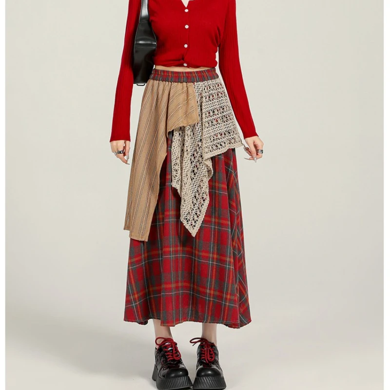 Irregular Color Patchwork Skirt for Women Fall Winter 2025 Vintage High-waisted Skirts High Quality Design A-line Faldas Mujer
Irregular Color Patchwork Skirt for Women Fall Winter 2025 Vintage High-waisted Skirts High Quality Design A-line Faldas Mujer