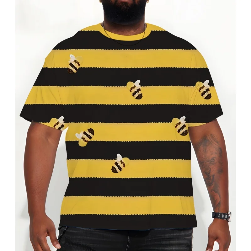 Funny Bee Pattern Men Clothing 3D Minimalist Stripes Print Men's T-shirt Street Daily Fashion Oversize O-neck Short Sleeve Tops
Funny Bee Pattern Men Clothing 3D Minimalist Stripes Print Men's T-shirt Street Daily Fashion Oversize O-neck Short Sleeve Tops