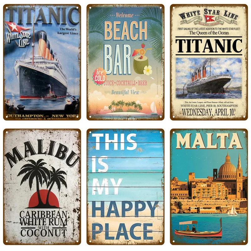 Vintage Summer Metal Wall Sign Beach Decor For Beach Bar Beach Tin Sign Plaque Metal Sign Beach House Seaside Decorative Plate
Vintage Summer Metal Wall Sign Beach Decor For Beach Bar Beach Tin Sign Plaque Metal Sign Beach House Seaside Decorative Plate