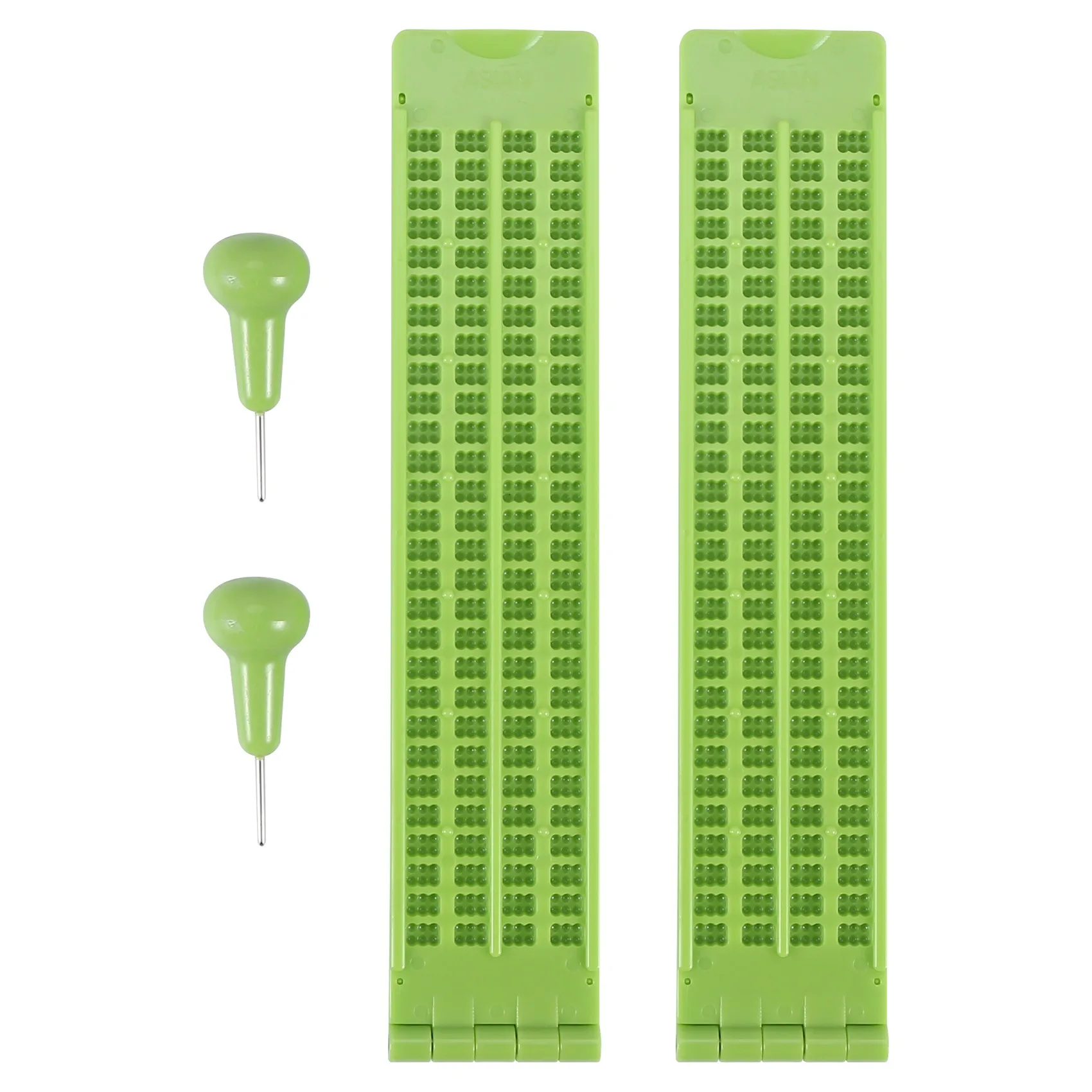 4 Lines 28 Cells Braille Slate Braille Writing Slate Plastic Braille Slate Kit, Green (2)
4 Lines 28 Cells Braille Slate Braille Writing Slate Plastic Braille Slate Kit, Green (2)