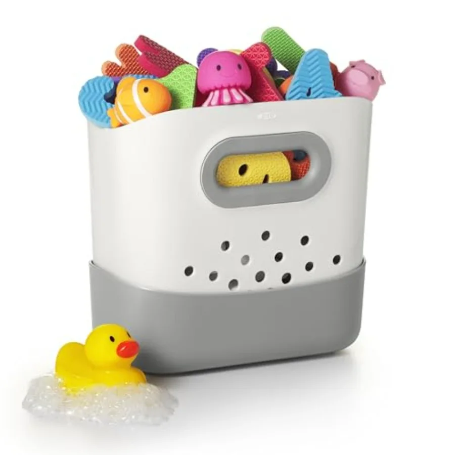 OXO Tot Stand Up Bath Toy Storage Organizer, 7.1 L, Large Capacity Bin for Baby Bath Essentials - Gray
OXO Tot Stand Up Bath Toy Storage Organizer, 7.1 L, Large Capacity Bin for Baby Bath Essentials - Gray