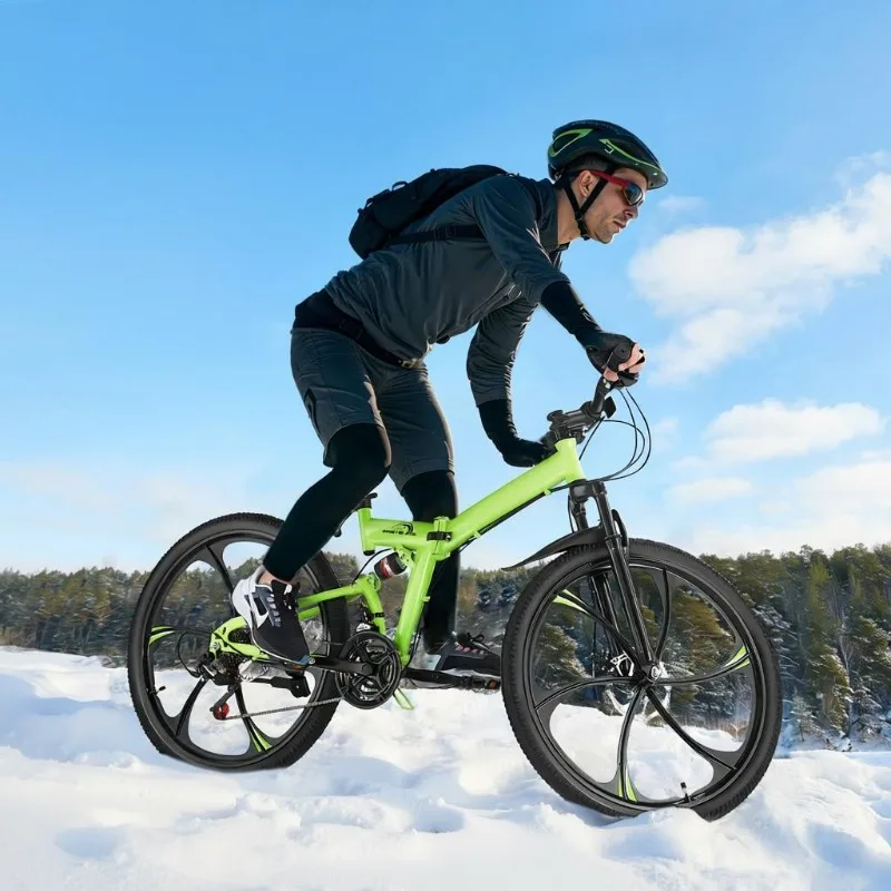 26-дюймовый складной горный велосипед, велосипед MTB с полной подвеской, 21-скоростная трансмиссия, комфортное сиденье, дисковые тормоза, High Carbo.
26-дюймовый складной горный велосипед, велосипед MTB с полной подвеской, 21-скоростная трансмиссия, комфортное сиденье, дисковые тормоза, High Carbo.