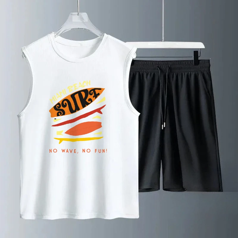 Лето 2025 г., повседневная одежда, мужские комплекты с абстрактными граффити и пляжными принтами, повседневные удобные легкие наряды без рукавов для мужских костюмов
Лето 2025 г., повседневная одежда, мужские комплекты с абстрактными граффити и пляжными принтами, повседневные удобные легкие наряды без рукавов для мужских костюмов