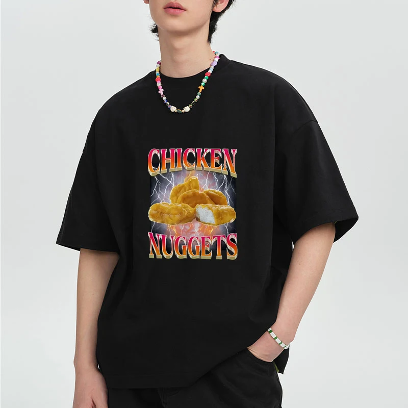 Funny Graphics Chicken Nuggets Meme printed short sleeve T-shirts Men Women Hip Hop Oversized Cotton T Shirt Casual vintage Tops
Funny Graphics Chicken Nuggets Meme printed short sleeve T-shirts Men Women Hip Hop Oversized Cotton T Shirt Casual vintage Tops