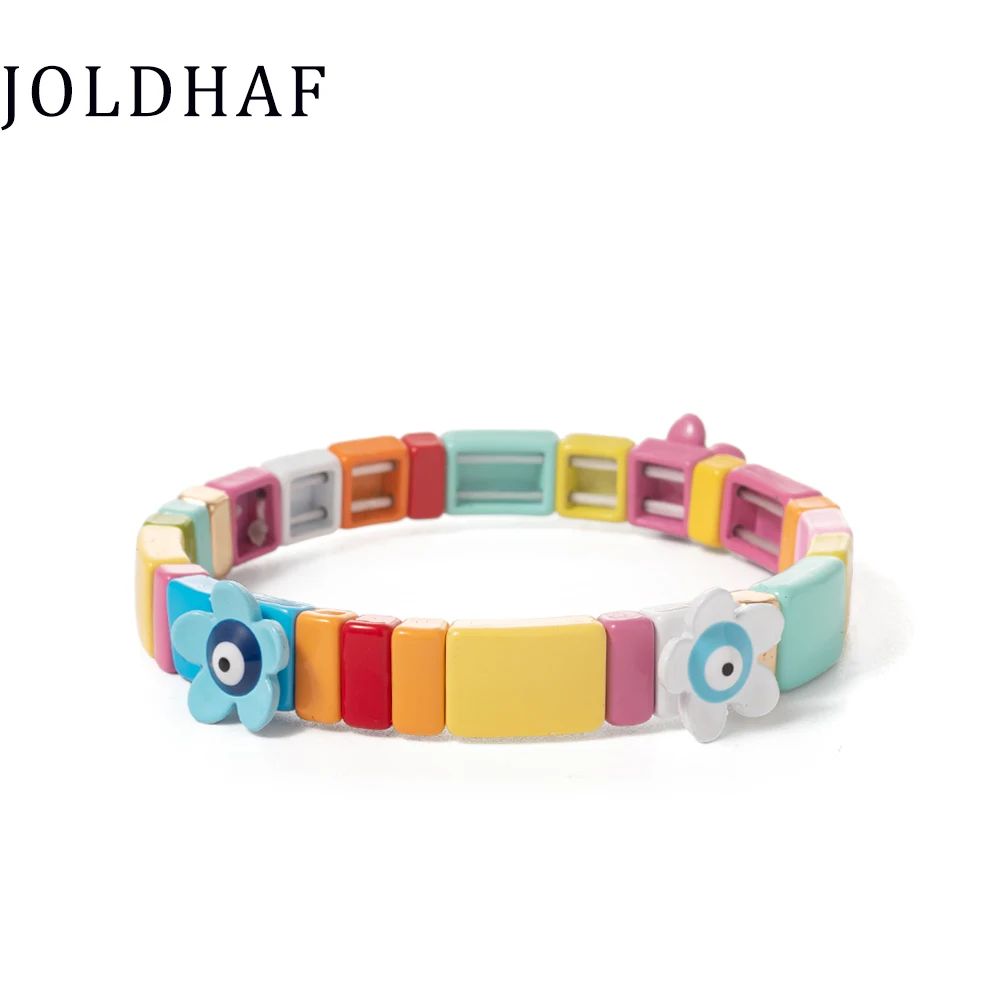2022 New Design Flower Bracelets Handmade Colorful Elastic Enamel Bracelets For Women Eye Charm Metal Bangle Beads Jewelry
2022 New Design Flower Bracelets Handmade Colorful Elastic Enamel Bracelets For Women Eye Charm Metal Bangle Beads Jewelry