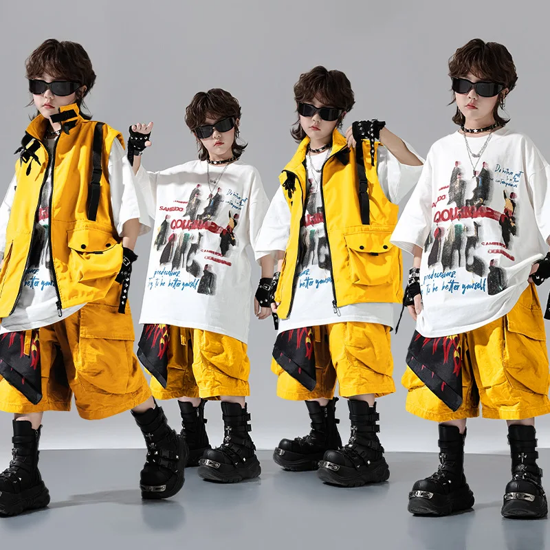 Children Boys Girls Streetwear Hip Hop Jazz Loose Casual Cargo Vest Shorts Suits Kids Waistcoat Trousers Sets Stage Clothes
Children Boys Girls Streetwear Hip Hop Jazz Loose Casual Cargo Vest Shorts Suits Kids Waistcoat Trousers Sets Stage Clothes