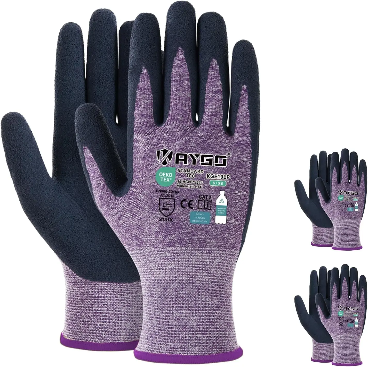 Eco Friendly Work Gloves for Women, Breathable Rubber Coated, 3 Pairs
Eco Friendly Work Gloves for Women, Breathable Rubber Coated, 3 Pairs