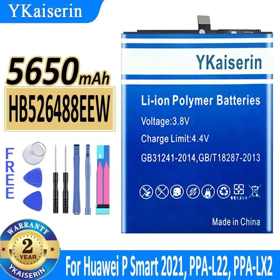 Долговечный аккумулятор HB526488EEW 5650 мАч для Huawei P Smart 2021, Ppa-L22, Ppa-LX2, безопасный аккумулятор для мобильного телефона
Долговечный аккумулятор HB526488EEW 5650 мАч для Huawei P Smart 2021, Ppa-L22, Ppa-LX2, безопасный аккумулятор для мобильного телефона