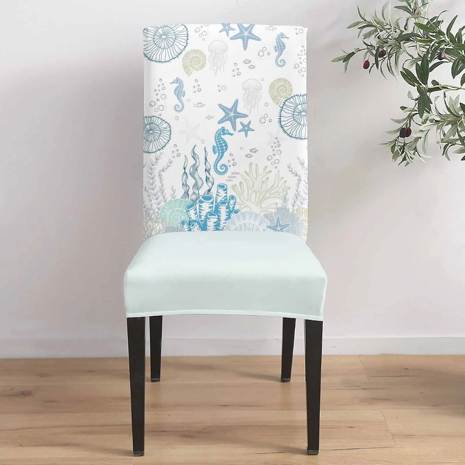 Blue Ocean Seahorse Shell 4/6/8PCS Spandex Elastic Chair Case For Wedding Hotel Banquet Dining Room
Blue Ocean Seahorse Shell 4/6/8PCS Spandex Elastic Chair Case For Wedding Hotel Banquet Dining Room
