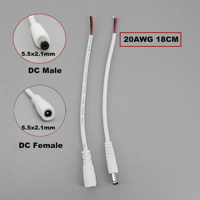 20awg 18 см удлинительный кабель постоянного тока «папа-мама» 12 В 5 А, белый разъем, удлинитель 2,1x5,5 мм для светодиодной ленты, камеры B4
20awg 18 см удлинительный кабель постоянного тока «папа-мама» 12 В 5 А, белый разъем, удлинитель 2,1x5,5 мм для светодиодной ленты, камеры B4