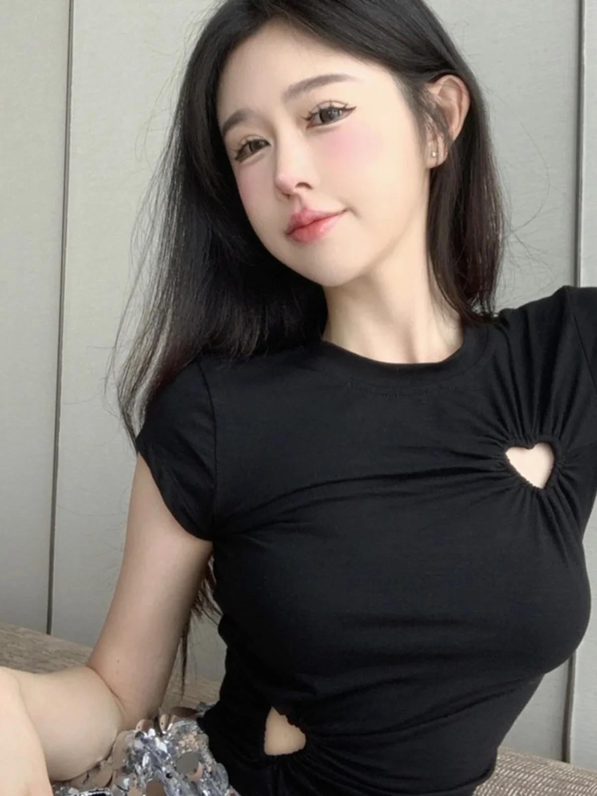 Summer Hollow out Design Heart Shaped Short T Shirt Women's Casual Sleeveless Top Fashionable Commute Style round Neck Cotton
Summer Hollow out Design Heart Shaped Short T Shirt Women's Casual Sleeveless Top Fashionable Commute Style round Neck Cotton