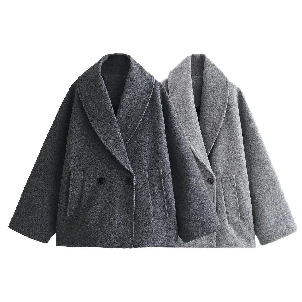 2025 женское простое двубортное однотонное короткое пальто, зимнее новое пальто со свободным воротником и длинными рукавами для
2025 женское простое двубортное однотонное короткое пальто, зимнее новое пальто со свободным воротником и длинными рукавами для