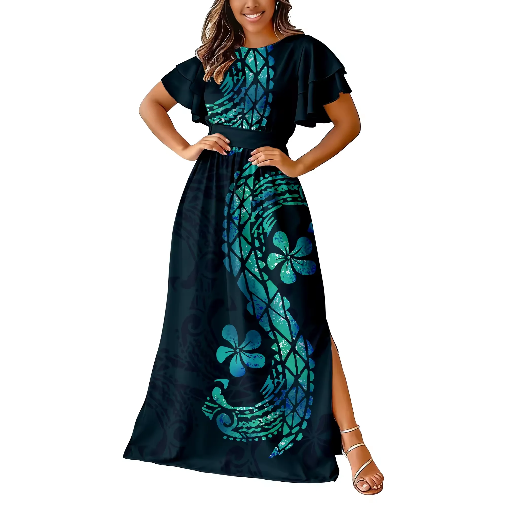 Best Selling Retro Style Ladies High-Waist Lace-Up Long Dress Trendy Polynesian Plus Size Short Sleeve Slit Dress Dropshipping
Best Selling Retro Style Ladies High-Waist Lace-Up Long Dress Trendy Polynesian Plus Size Short Sleeve Slit Dress Dropshipping
