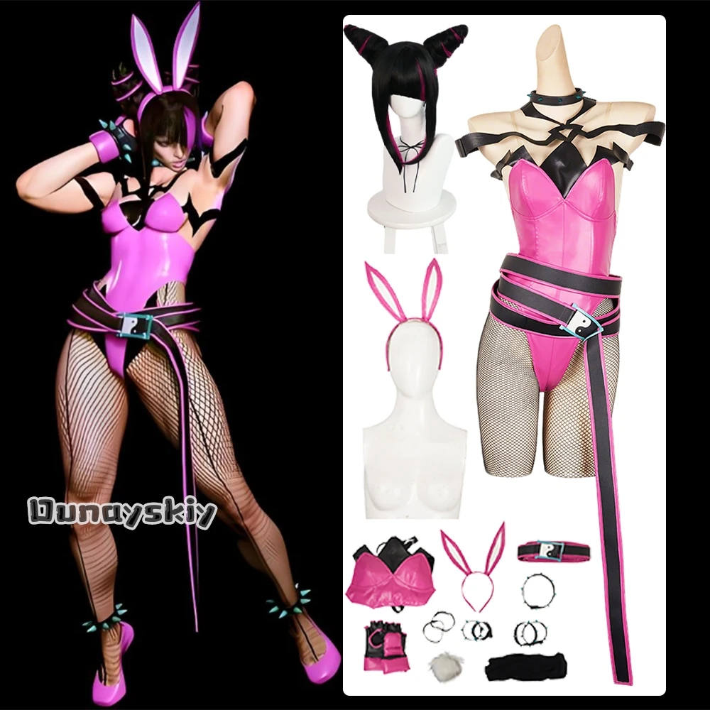 Street Game Fighter 6 Han Juri Cosplay Sexy Bunny Girls Costume Women Jumpsuit Outfit Halloween Carnival Disguise Suit Role-play
Street Game Fighter 6 Han Juri Cosplay Sexy Bunny Girls Costume Women Jumpsuit Outfit Halloween Carnival Disguise Suit Role-play