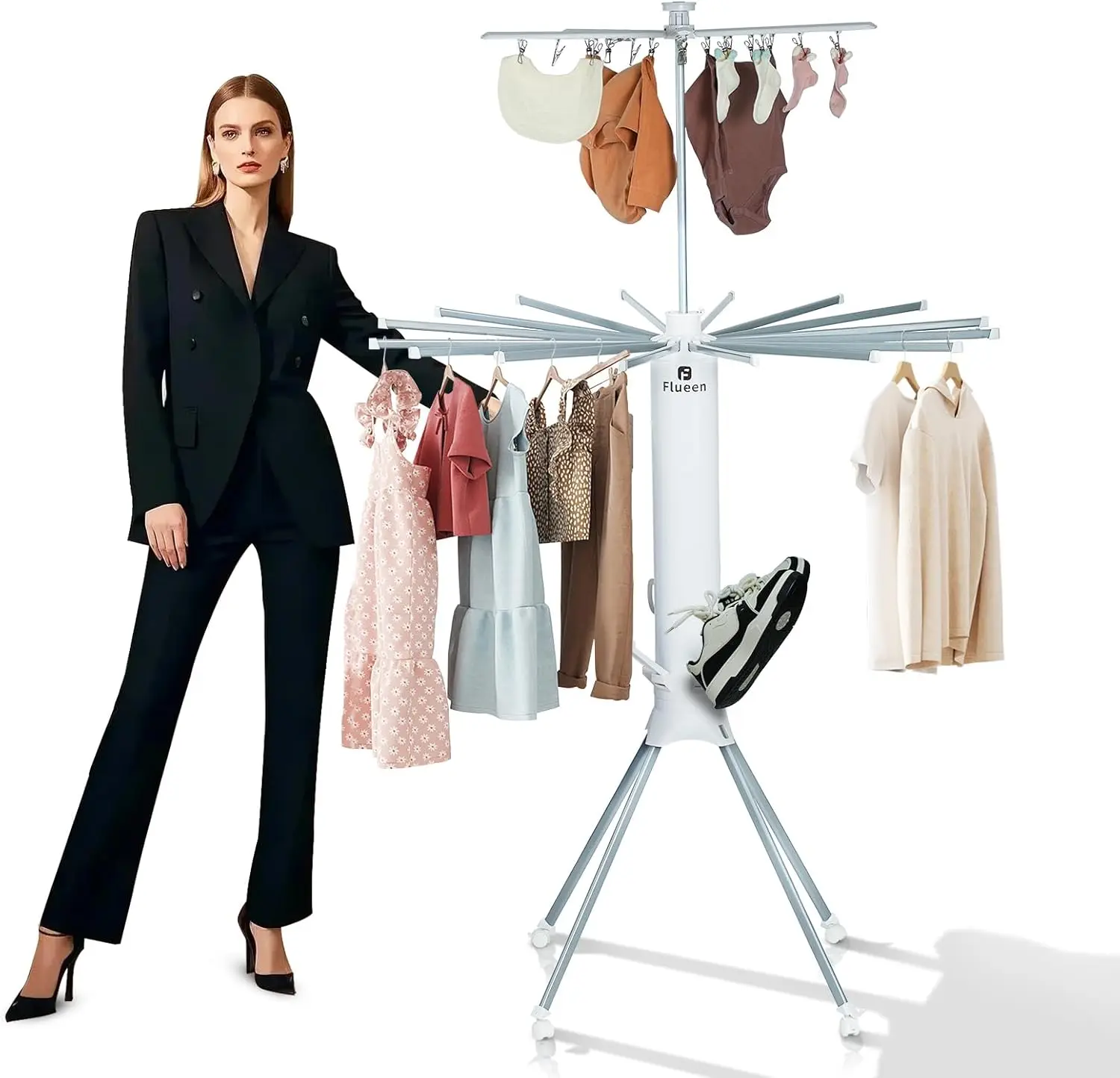 Clothes Drying Rack Foldable Laundry Drying Rack Space-Saving 22.2 x 68.1 x 38 Inches Sock Clips Metal Structure for Clothes Tow
Clothes Drying Rack Foldable Laundry Drying Rack Space-Saving 22.2 x 68.1 x 38 Inches Sock Clips Metal Structure for Clothes Tow