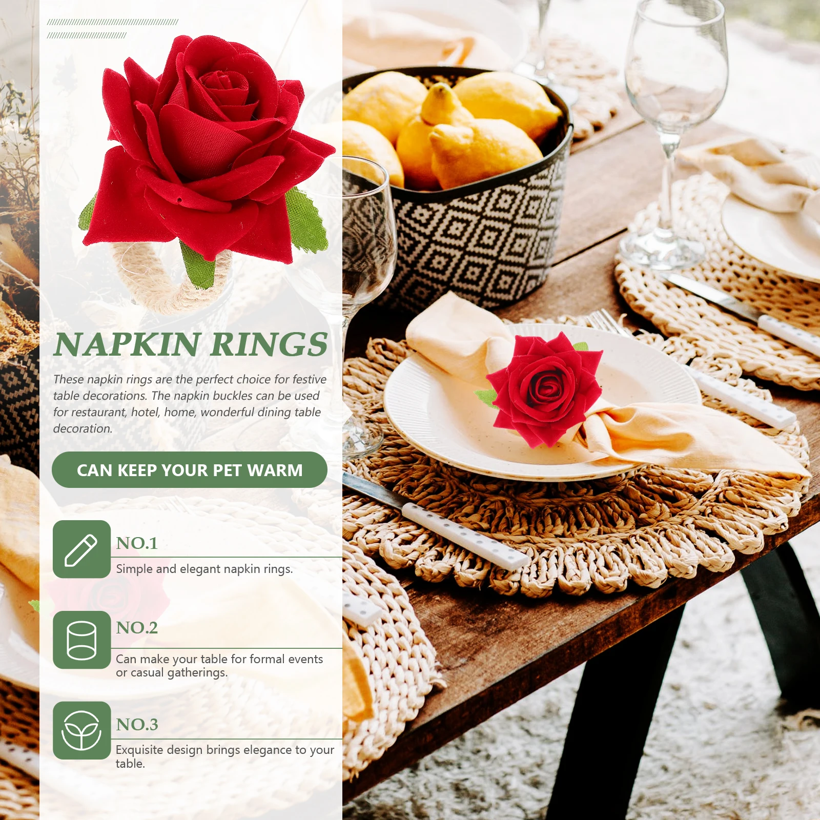 4Pcs Napkin Rings Elegant Flower Decor Hemp Rope Pearl Holders Table Decoration Home Restaurant Tea Party Accessories 
4Pcs Napkin Rings Elegant Flower Decor Hemp Rope Pearl Holders Table Decoration Home Restaurant Tea Party Accessories