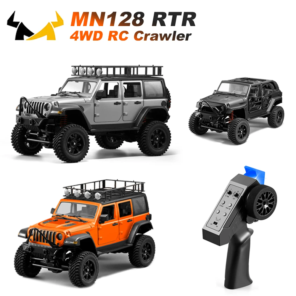 MN128 RC Crawler 1/12 Full Scale 4x4 2.4G Climbing Buggy Vehicle with LED Light 4WD Off-road Remote Control Cars Toys for Kids
MN128 RC Crawler 1/12 Full Scale 4x4 2.4G Climbing Buggy Vehicle with LED Light 4WD Off-road Remote Control Cars Toys for Kids