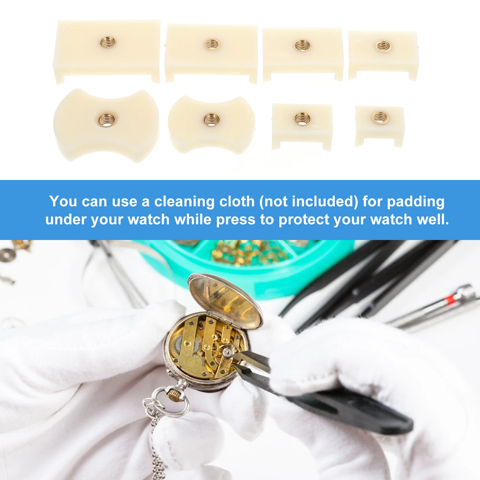 8Pcs Watchmaker Repair Tool Kit Plastic Watch Set for Snap Back Case Closing Durable Watch Repair Tool Accessory
8Pcs Watchmaker Repair Tool Kit Plastic Watch Set for Snap Back Case Closing Durable Watch Repair Tool Accessory
