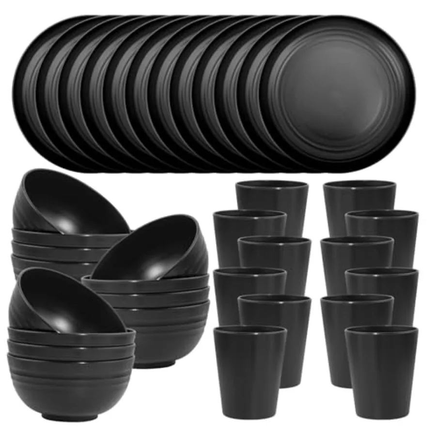 LIYH 36 Pcs Wheat Straw Dinnerware set of 12 - Plastic Plates and Bowls Set, Unbreakable Dishwasher Safe Plastic Plates Reusabl
LIYH 36 Pcs Wheat Straw Dinnerware set of 12 - Plastic Plates and Bowls Set, Unbreakable Dishwasher Safe Plastic Plates Reusabl