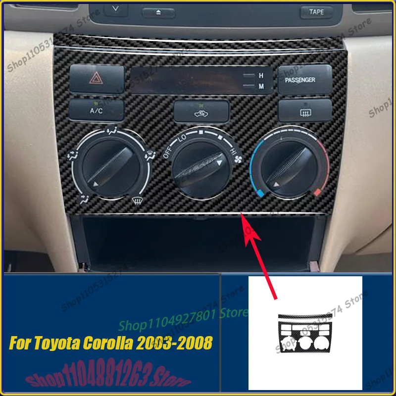 Carbon fiber central control air outlet panel, suitable for 03-08 Toyota Corolla car interior modification decorative stickers
Carbon fiber central control air outlet panel, suitable for 03-08 Toyota Corolla car interior modification decorative stickers