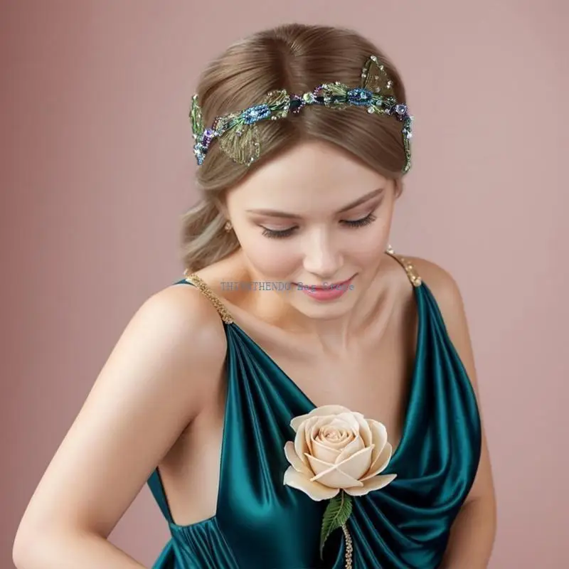 340D Crystal Headband Butterfly Wire Pageant Prom for Livehouse Nightclub Props
340D Crystal Headband Butterfly Wire Pageant Prom for Livehouse Nightclub Props