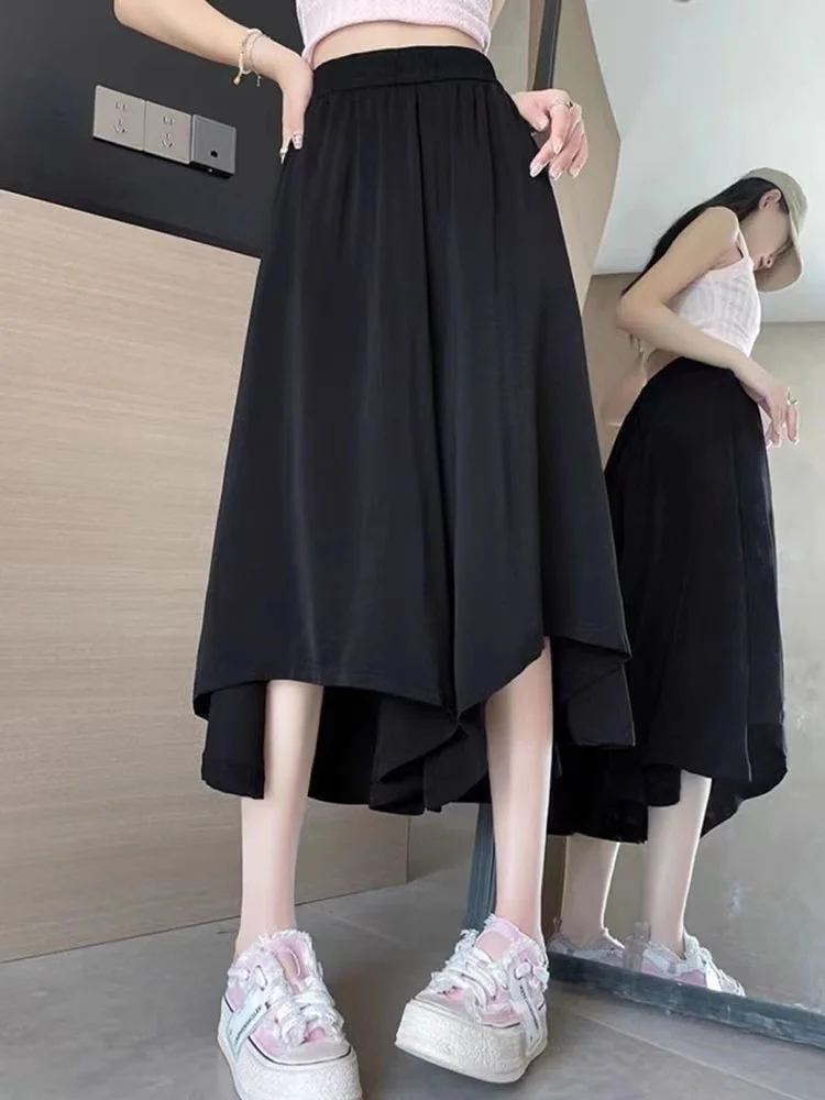 High Waist Loose Casual Long Skirt Pants plus Size Summer New Style Drapey Slimming Wide Leg Pants Half Body Skirts
High Waist Loose Casual Long Skirt Pants plus Size Summer New Style Drapey Slimming Wide Leg Pants Half Body Skirts
