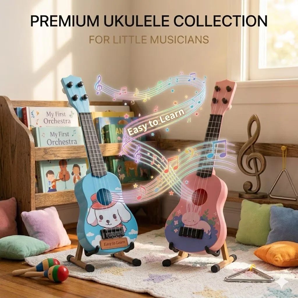 1 Piece 36cm Ukulele Children's Guitar Toy, Can Play 4-String Small Children's Guitar, Cartoon Guitar Toy, Cute Guitar for Beginners to Learn and Practice, Good Choice, Christmas and Halloween Birthday Gift.
1 Piece 36cm Ukulele Children's Guitar Toy, Can Play 4-String Small Children's Guitar, Cartoon Guitar Toy, Cute Guitar for Beginners to Learn and Practice, Good Choice, Christmas and Halloween Birthday Gift.