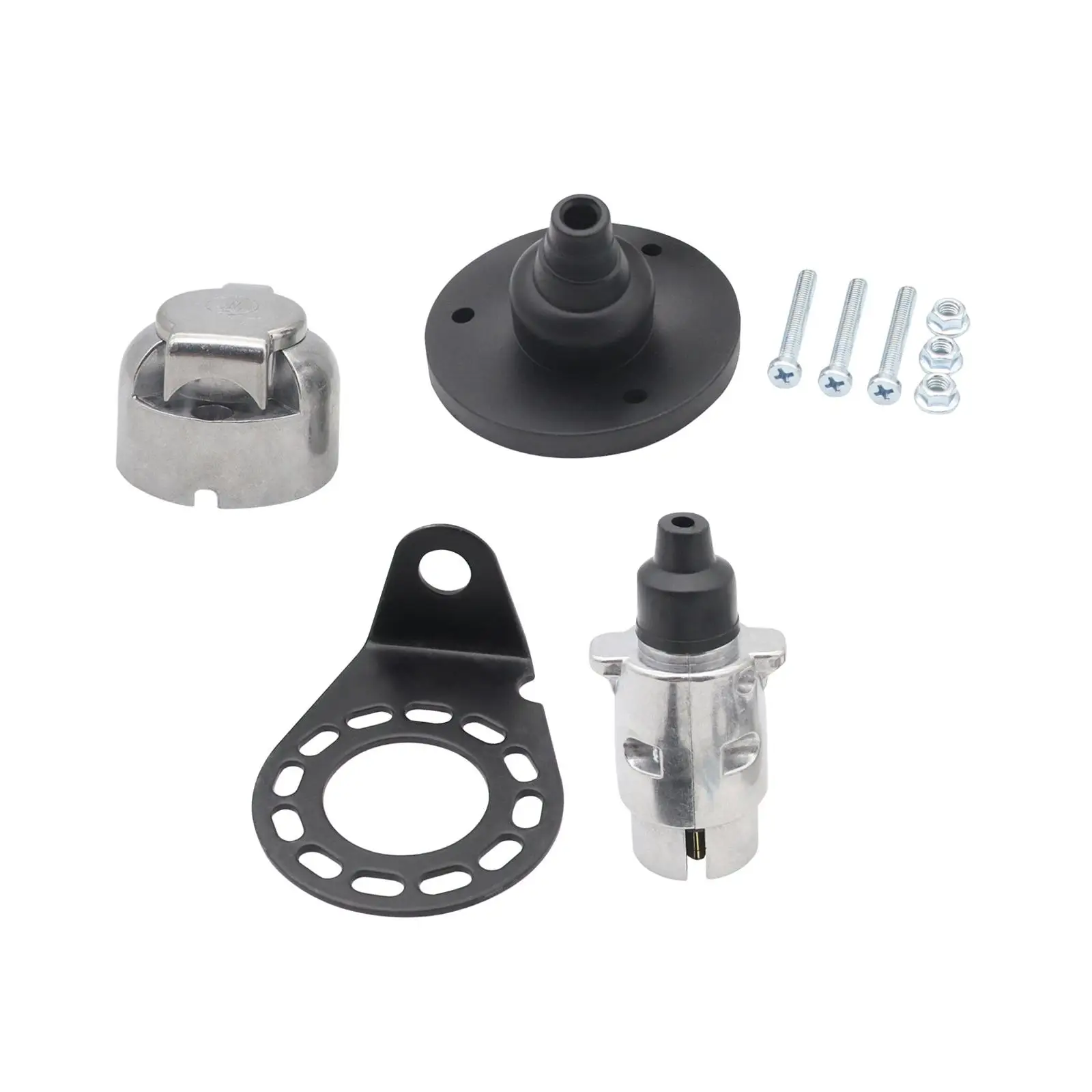 7 Pin Trailer Plug Socket with Support Automotive Accessories for Stable Performance Replacement Convenient Installation
7 Pin Trailer Plug Socket with Support Automotive Accessories for Stable Performance Replacement Convenient Installation