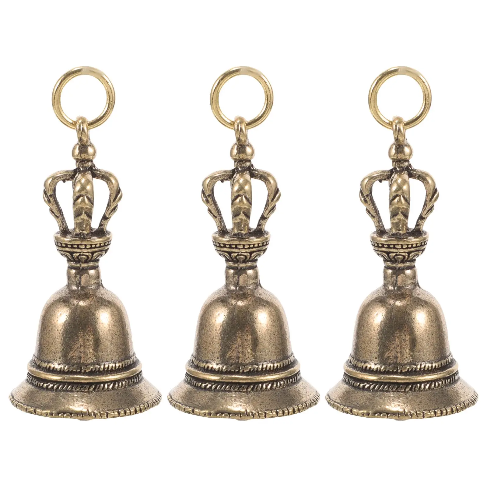 3 Pcs Vintage Brass Bells Retro Copper Craft Charms for DIY Keychain Making Small Hanging Cow Jingle Accessories
3 Pcs Vintage Brass Bells Retro Copper Craft Charms for DIY Keychain Making Small Hanging Cow Jingle Accessories
