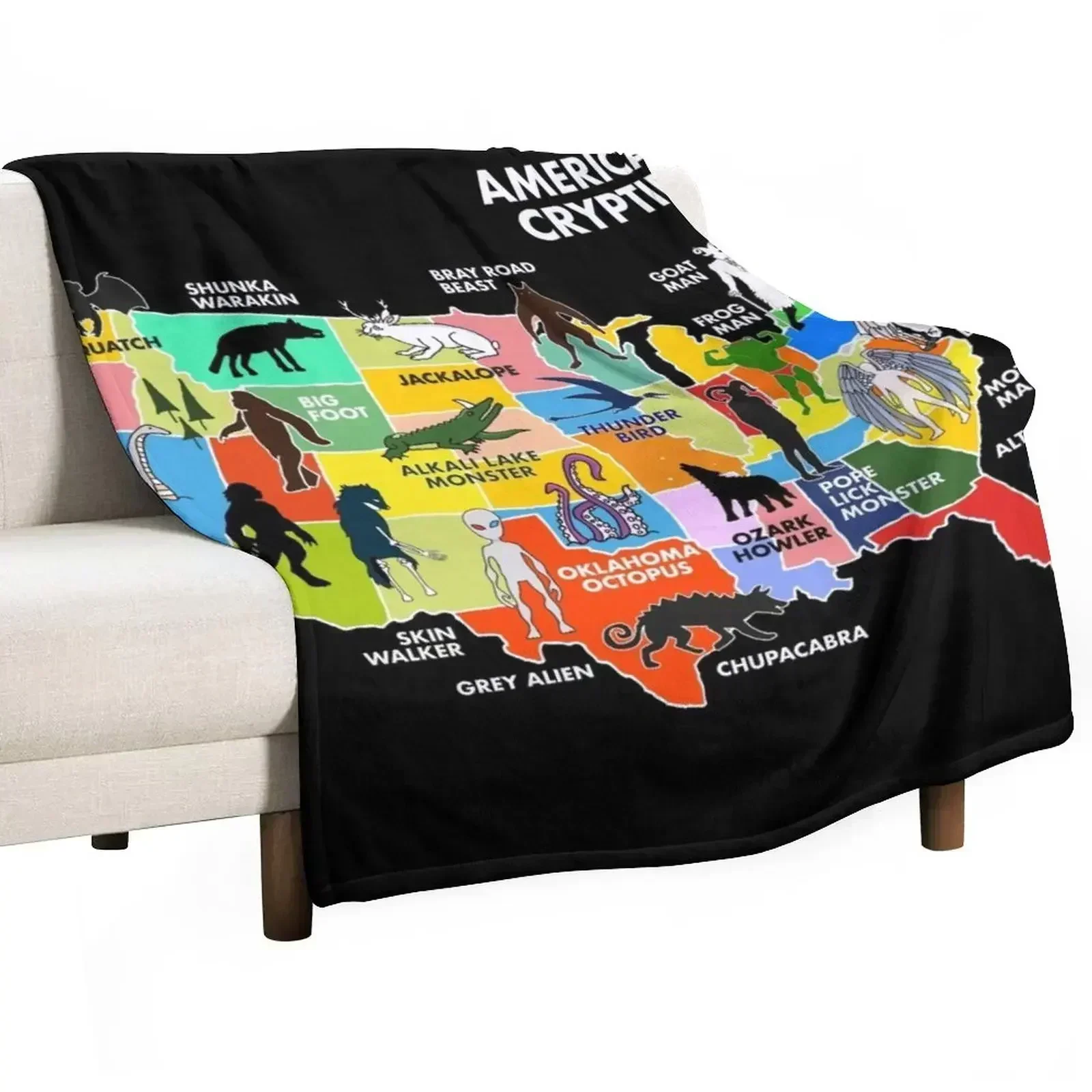 Map Of Cryptids In The US Throw Blanket Thin Soft Blanket for Summer Night Sleeping
Map Of Cryptids In The US Throw Blanket Thin Soft Blanket for Summer Night Sleeping