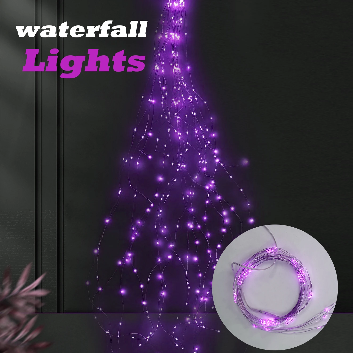 600LED Purple Waterfall Lamps Outdoor Fairy String Halloween Tree Lights For Wedding Party Curtain Street Garlands Holiday
600LED Purple Waterfall Lamps Outdoor Fairy String Halloween Tree Lights For Wedding Party Curtain Street Garlands Holiday